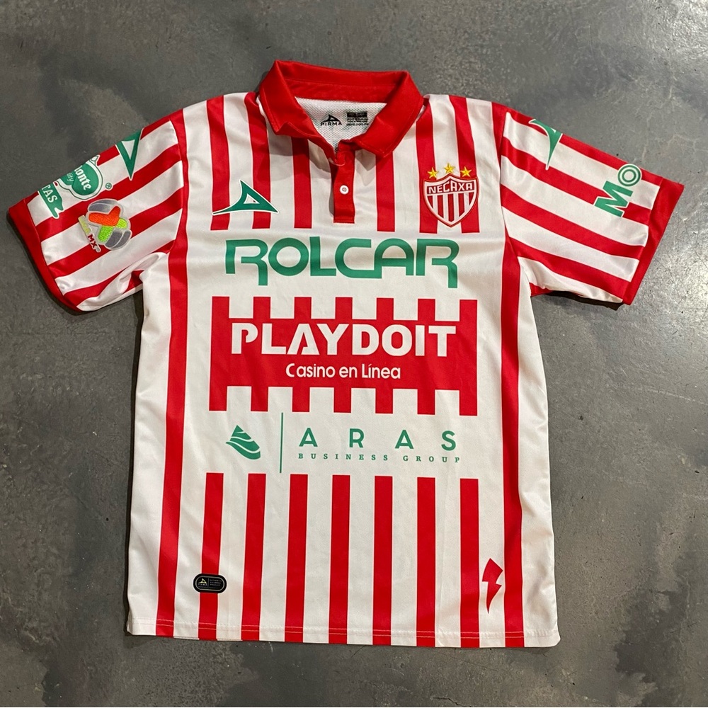 Pirma Necaxa Home Soccer Jersey Red-White Sz L Men’s